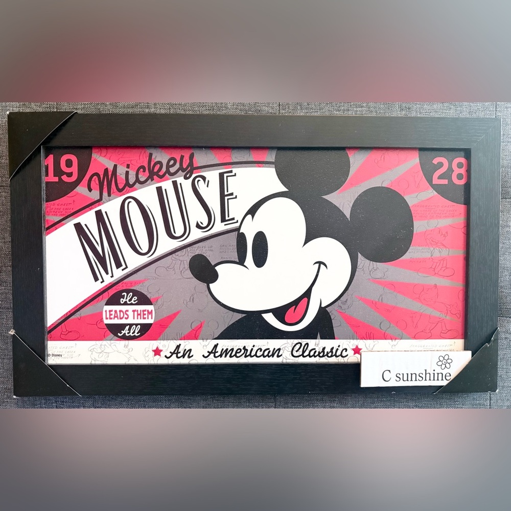 Disney Mickey Mouse Red and Black Wall Art